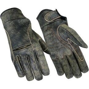 Daniel Smart Leather Gloves – Aniline Goat Leather Motorcycle Gloves with Cut Out Knuckle, Gel Palm and Wrist Strap in Kuwait
