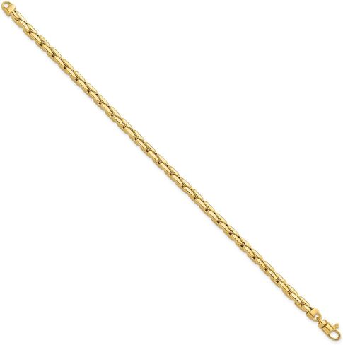 14K Yellow Gold 4.5mm Fancy Link Bracelet for Mens 8.5"", AFJ-QG-GB283-8.25-MG in Saudi Arabia
