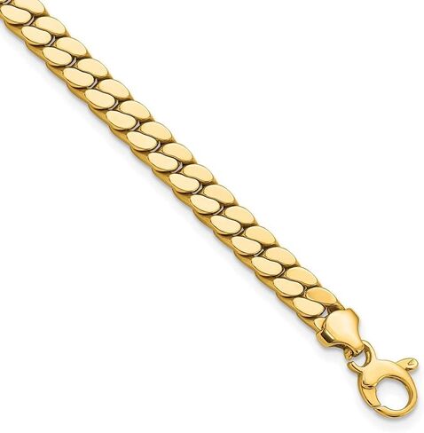 Diamond2Deal 14K Gold Gold Men Men Failled Link Bracelet in Saudi Arabia