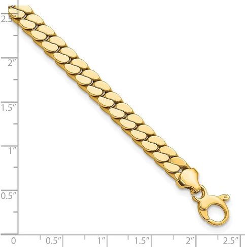 Diamond2Deal 14K Gold Gold Men Men Failled Link Bracelet in Saudi Arabia