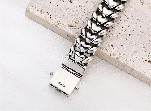 S925 Sterling Silver Bully Simple Bracelet, Men's Gothic Personalized Bracelet in Saudi Arabia