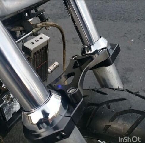 TOFR Billet Fork Brace 39mm narrow glide for Harley Sportster 883 XL & Dyna FXD FXR Black in Kuwait