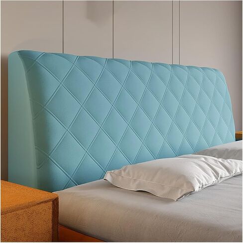 Velvet Headboard Cover,headboard Cover Padded Thicken, 360° Full WrapDustproof Protector Cover,Soft and WashableBed Headboard Slipcover for Queen King Full Twin Cal King(White,47.2in) in Saudi Arabia