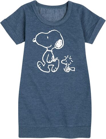 HYBRID APPAREL - Peanuts - I'll Follow You - Snoopy & Woodstock - Toddler & Youth Girls Fleece Dress in Saudi Arabia