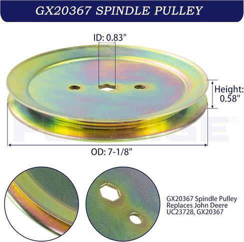 مجموعة عمود الدوران GY21098 مع بكرة GX20367 تحل محل GY20454، AUC15811، GY20962، UC23728 لجون ديري 102، 135، D100، D130، E100، E130، LA100، LA135، S100، S120، X145، الجرارات in Kuwait