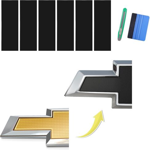 6 PCS Emblem Wrap Kit متوافقة مع ملصقات سيارة Bowtie Logo Wrap ، 11.8 '' x 4.3 '' in Kuwait