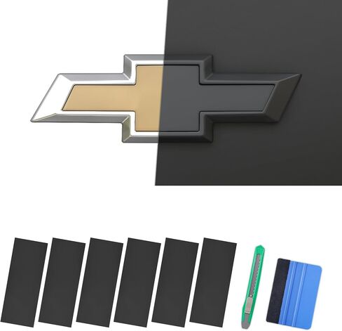 6 PCS Emblem Wrap Kit متوافقة مع ملصقات سيارة Bowtie Logo Wrap ، 11.8 '' x 4.3 '' in Kuwait