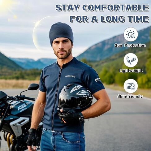 2 Pack Cooling Skull Caps for Men Women - Sweat Wicking Stretchy Cycling Caps, Sports Running Hats, Helmet Liner in Saudi Arabia