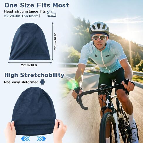 2 Pack Cooling Skull Caps for Men Women - Sweat Wicking Stretchy Cycling Caps, Sports Running Hats, Helmet Liner in Saudi Arabia