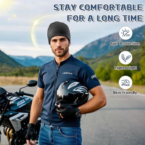 2 Pack Cooling Skull Caps for Men Women - Sweat Wicking Stretchy Cycling Caps, Sports Running Hats, Helmet Liner in Saudi Arabia