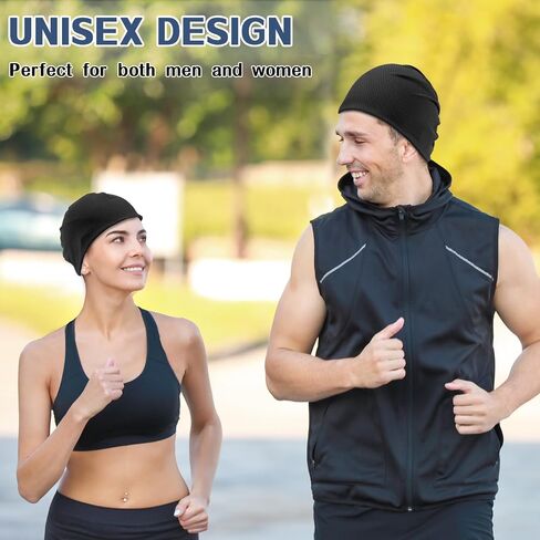 2 Pack Cooling Skull Caps for Men Women - Sweat Wicking Stretchy Cycling Caps, Sports Running Hats, Helmet Liner in Saudi Arabia