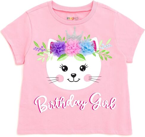 Birthday Girl Outfit - T-Shirt, Tulle Tutu Skirt, Headband & Satin Sash Set Toddler to Big Kid Sizes (2T - 10-12) in Kuwait