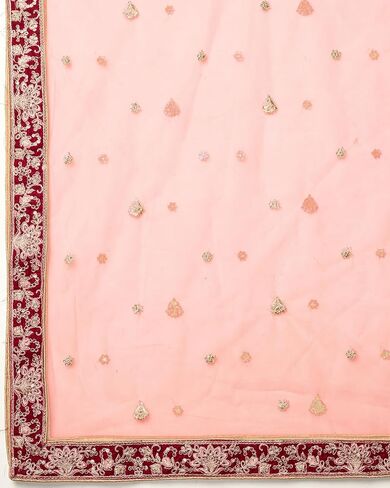 TRENDMALLS Women 's Maroon Velvet Embroidery Sequence Work Bridal Lehenga Choli with Dupatta For Women in Saudi Arabia
