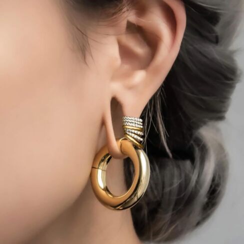 Casvort 10 قطع 16 جرام حلقات ثقب الأنف غير الملحومة قطعة زركونيا حلقات حلقة الزنمة 316 من الفولاذ المقاوم للصدأ حلقة حلزونية مكدسة سدادات الأذن شماعات النساء مجوهرات الجسم in Kuwait