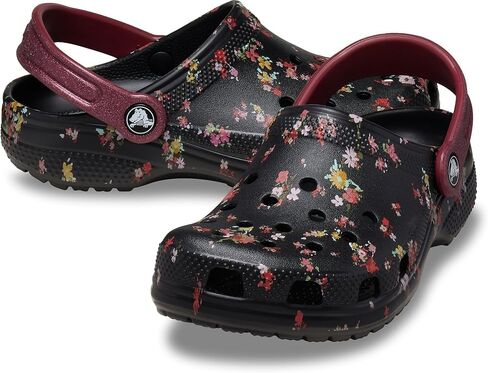 Crocs Classic Graphic Clogs (Little Big Kid), White/Multi, 3 US Unisex in Saudi Arabia