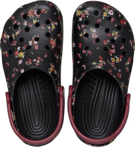 Crocs Classic Graphic Clogs (Little Big Kid), White/Multi, 3 US Unisex in Saudi Arabia
