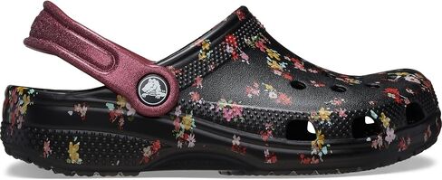 Crocs Classic Graphic Clogs (Little Big Kid), White/Multi, 3 US Unisex in Saudi Arabia