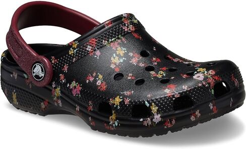 Crocs Classic Graphic Clogs (Little Big Kid), White/Multi, 3 US Unisex in Saudi Arabia