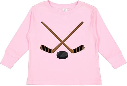 inktastic Sports Hockey Sticks Toddler Long Sleeve T-Shirt in Kuwait