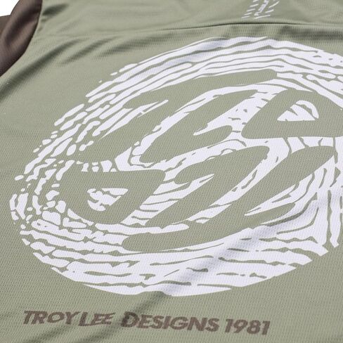جيرسي الدراجة الجبلية للشباب بأكمام قصيرة من Troy Lee Designs، أسود محصور، صغير in Kuwait