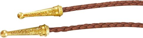 Daisy Del Sol Insect Bug Bee Bolo Tie Braided Vegan Faux Leather Gold Plated Handmade Necklace Adjustable Western Jewelry in Kuwait