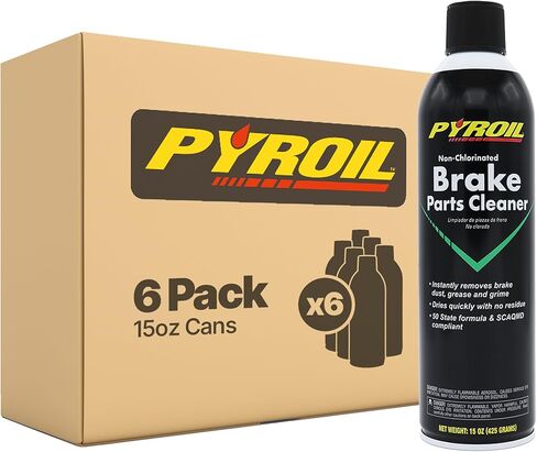 Non-Chlorinated Brake Parts Cleaner, No VOC (50 State Formula), Instantly Removes Brake Dust, Grease & Grime, Quick Drying, 15 Oz (Pack of 6) in Saudi Arabia