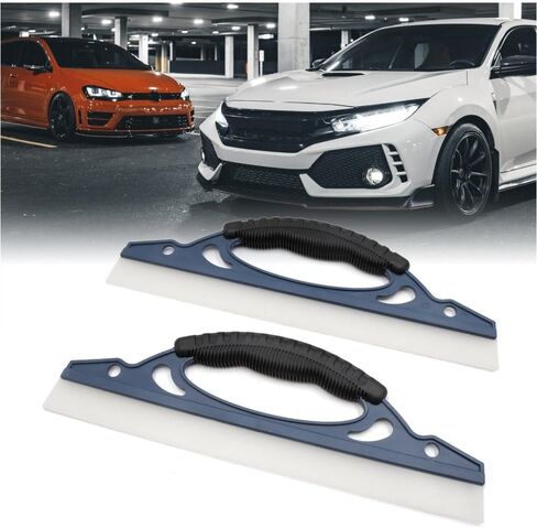 2Pcs Silicone Car Water Blade Dryer Squeegee Window Glass Scraper Cleaner Tool -(Plastic & Silicone) 901-81508 in Saudi Arabia