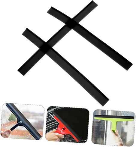 Happyyami 3Pcs Squeegee Replacement Rubber Blades for Window Glass Cleaning Shower Squeegee Accessory for Car Windshields Bathroom Tiles and Household Use in Saudi Arabia