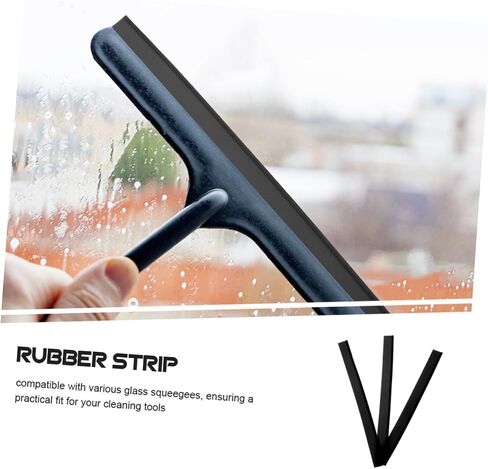 Happyyami 3Pcs Squeegee Replacement Rubber Blades for Window Glass Cleaning Shower Squeegee Accessory for Car Windshields Bathroom Tiles and Household Use in Saudi Arabia