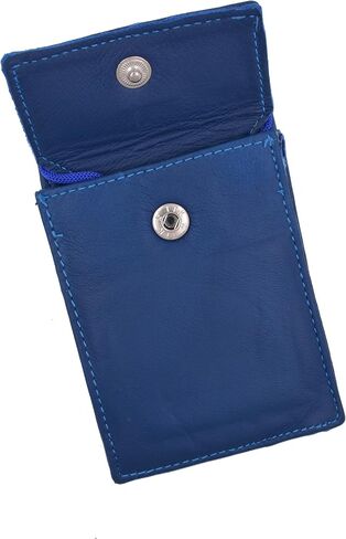 Marshal New Leather Neck Strap ID Badge Credit Card Holder Pouch Wallet Mini CrossBody (Brown) in Saudi Arabia