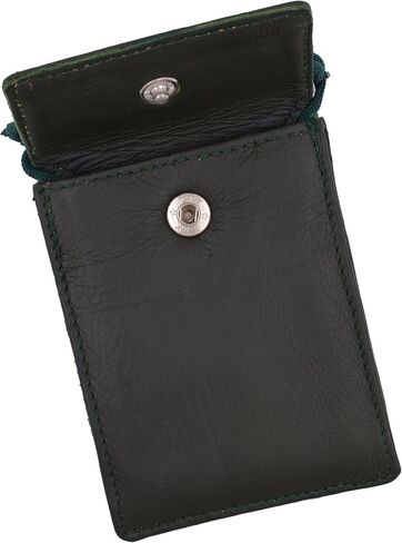 Marshal New Leather Neck Strap ID Badge Credit Card Holder Pouch Wallet Mini CrossBody (Brown) in Saudi Arabia