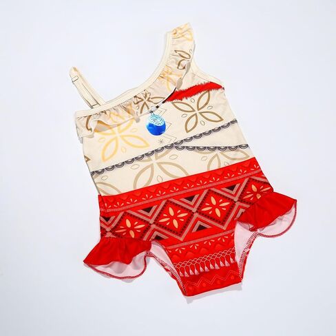 Girls Princess Swimsuit Red 2PCS Tankini Tops and Skirt in Saudi Arabia