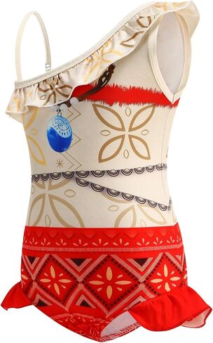 Girls Princess Swimsuit Red 2PCS Tankini Tops and Skirt in Saudi Arabia