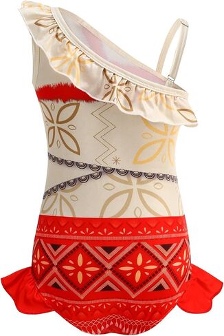 Girls Princess Swimsuit Red 2PCS Tankini Tops and Skirt in Saudi Arabia