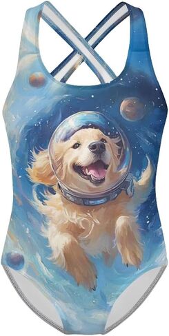 One Piece Swimsuit Girls Cross-Back Bathing Suit 5-14Y Kids Swimwear Cute Swimsuits Sleeveless Bathing Suits in Kuwait