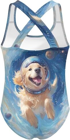 One Piece Swimsuit Girls Cross-Back Bathing Suit 5-14Y Kids Swimwear Cute Swimsuits Sleeveless Bathing Suits in Kuwait