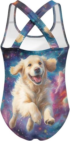 One Piece Swimsuit Girls Cross-Back Bathing Suit 5-14Y Kids Swimwear Cute Swimsuits Sleeveless Bathing Suits in Kuwait