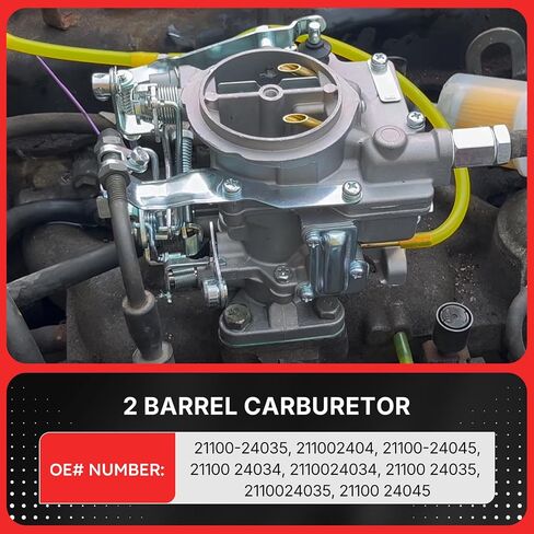 21100-24034 2 مكربن ​​برميل لـ 1974-1981 TOYOTA Corolla 3K 4K، ستارليت، تروينو/1986-1988 سوزوكي ساموراي 2bbl كارب يستبدل # 21100-24035، خنق يدوي (21100-24034) in Saudi Arabia