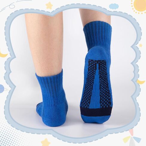 comfoex 10 pairs boys socks half cushion cotton Quarter Runch Running Socks Coled Coord for Little Big Kids 6-8 8-10 Years in Kuwait