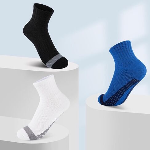 comfoex 10 pairs boys socks half cushion cotton Quarter Runch Running Socks Coled Coord for Little Big Kids 6-8 8-10 Years in Kuwait