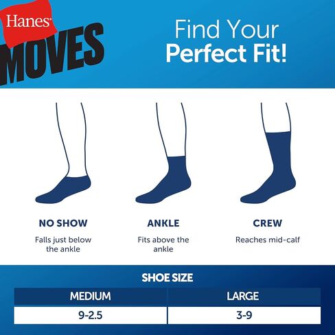 Hanes Boys' Moves Ankle, Breathable Mesh Performance Socks, Moisture-Wicking, 10-Pack in Saudi Arabia