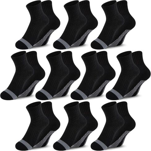 comfoex 10 pairs boys socks half cushion cotton Quarter Runch Running Socks Coled Coord for Little Big Kids 6-8 8-10 Years in Kuwait