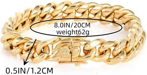 18K gold men's fashionable Cuban dragon head buckle 12mm wide bracelet, hip-hop trendy charm, men's tennis bracelet gift in Saudi Arabia