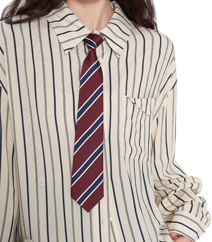 Necktie For Girls Pre-tied Lazy Tie Hand-tied Neckties Japanese Striped Collar Tie For School Accessories in Saudi Arabia