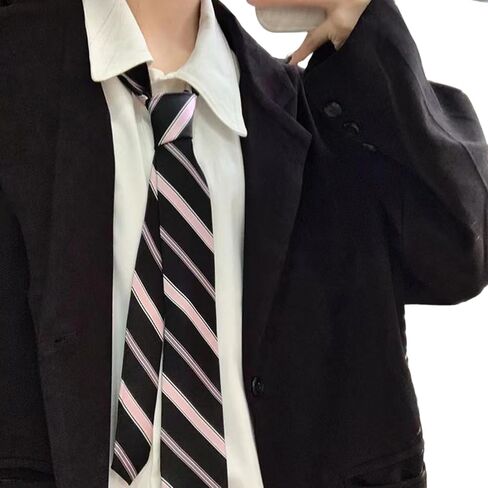 Necktie For Girls Pre-tied Lazy Tie Hand-tied Neckties Japanese Striped Collar Tie For School Accessories in Saudi Arabia