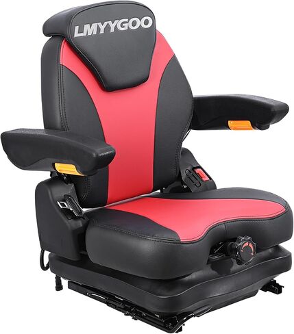 Universal Tractor Seat,Highback Low Suspension Forklift Seat, Adjustable Backrest and Slide Rails,Adjustable Armrests Shock Absorber Heavy Duty Seat for Toro Mower Excavator Harvester in Kuwait