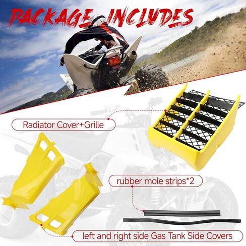 Radiator Cover with Radiator Grill Black for Yamaha for Banshee 350 YFZ350 1987-2006 Red Color 2GU21711A000 C0209006 in Kuwait