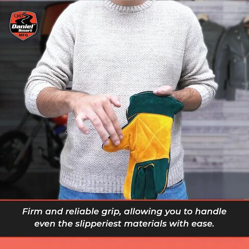 Daniel Smart All-Purpose Leather Welding Gloves Protective Hand Gloves for Maximum Protection Durable & Comfort in Saudi Arabia