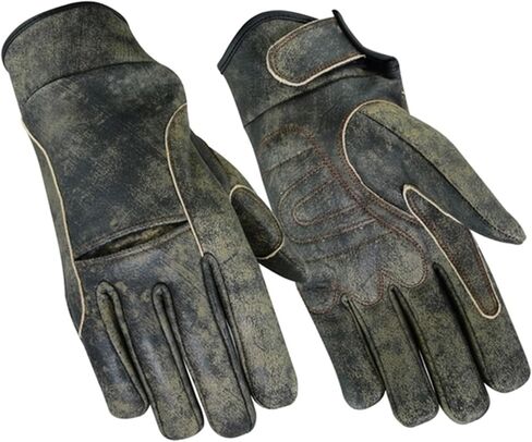 Daniel Smart Leather Gloves – Aniline Goat Leather Motorcycle Gloves with Cut Out Knuckle, Gel Palm and Wrist Strap in Kuwait