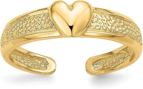 14k Yellow Gold Heart Toe Ring in Saudi Arabia